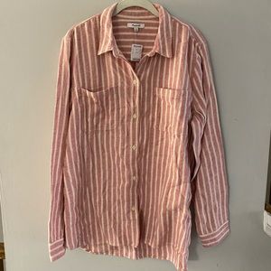 Madewell flannel striped top